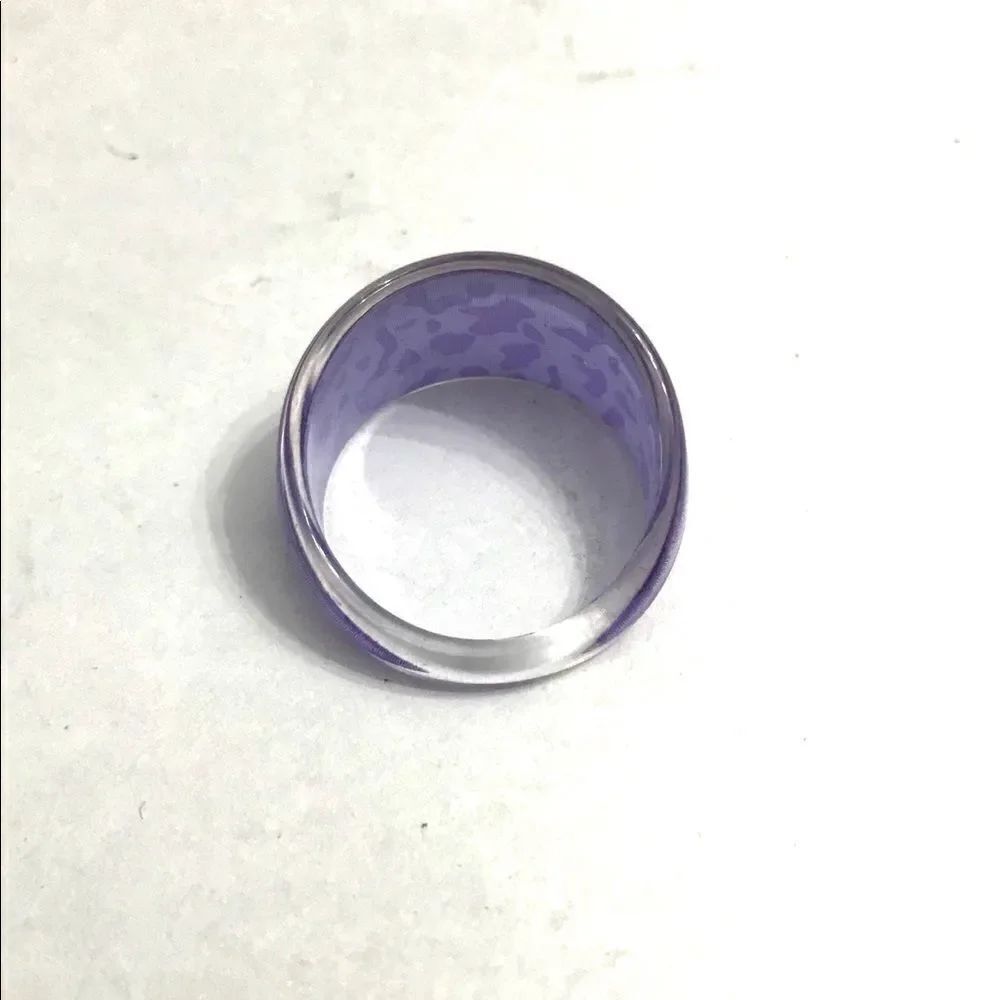 Ladies purple patterned ring - Picture 4 of 5